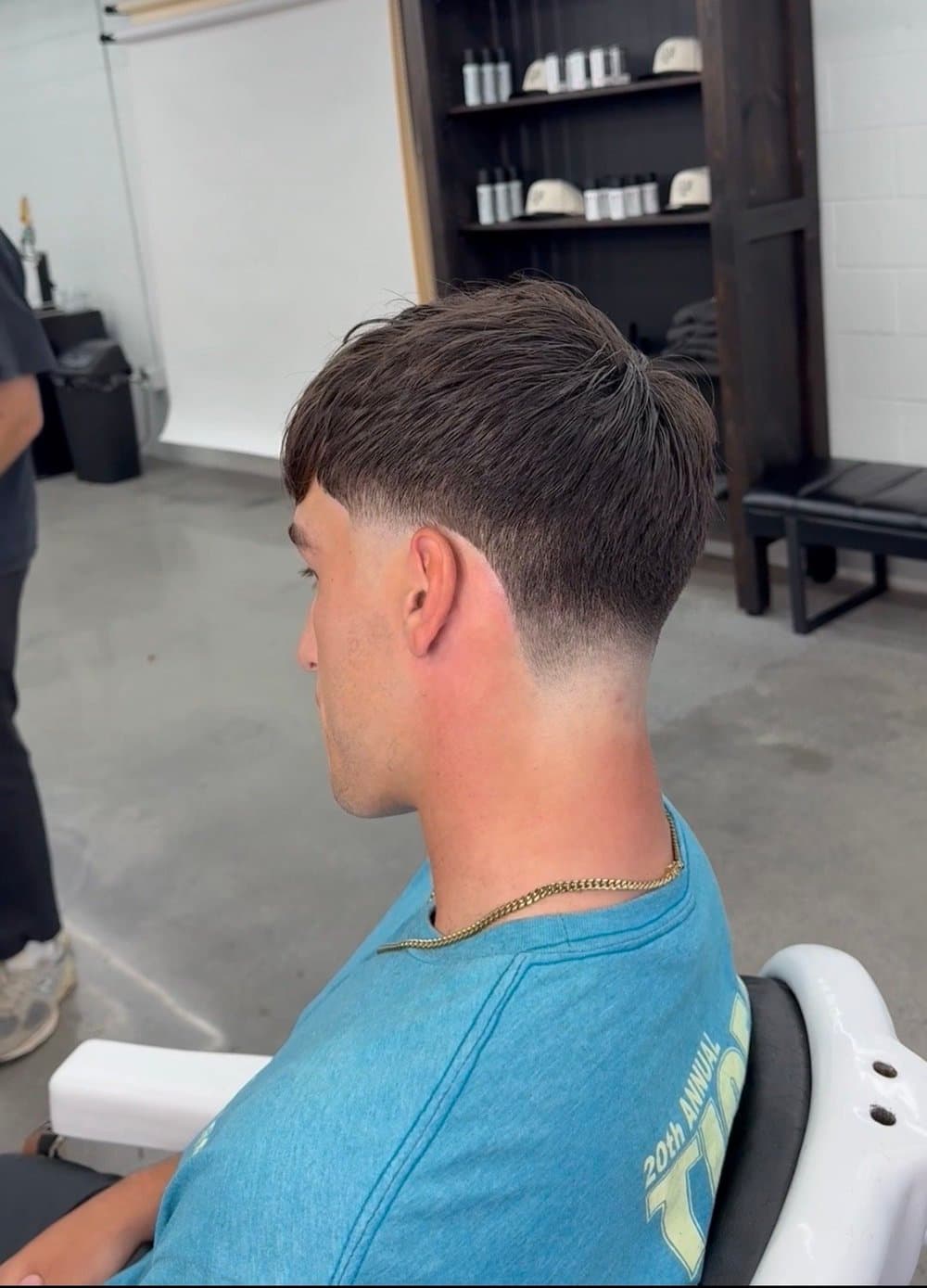 A short haircut photographed in the Star Barber chair, from the business gallery